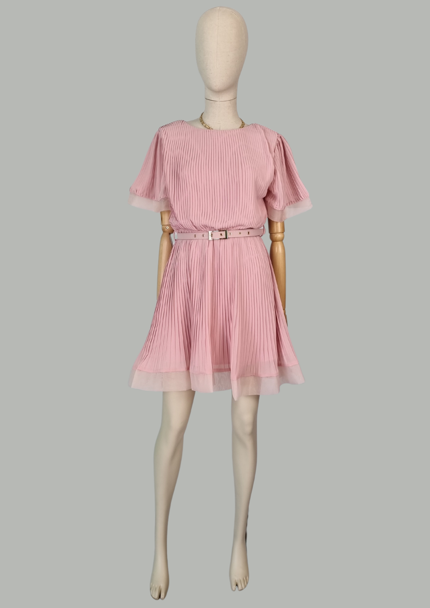 Vestido rosa palo manga abierta – dress&dress