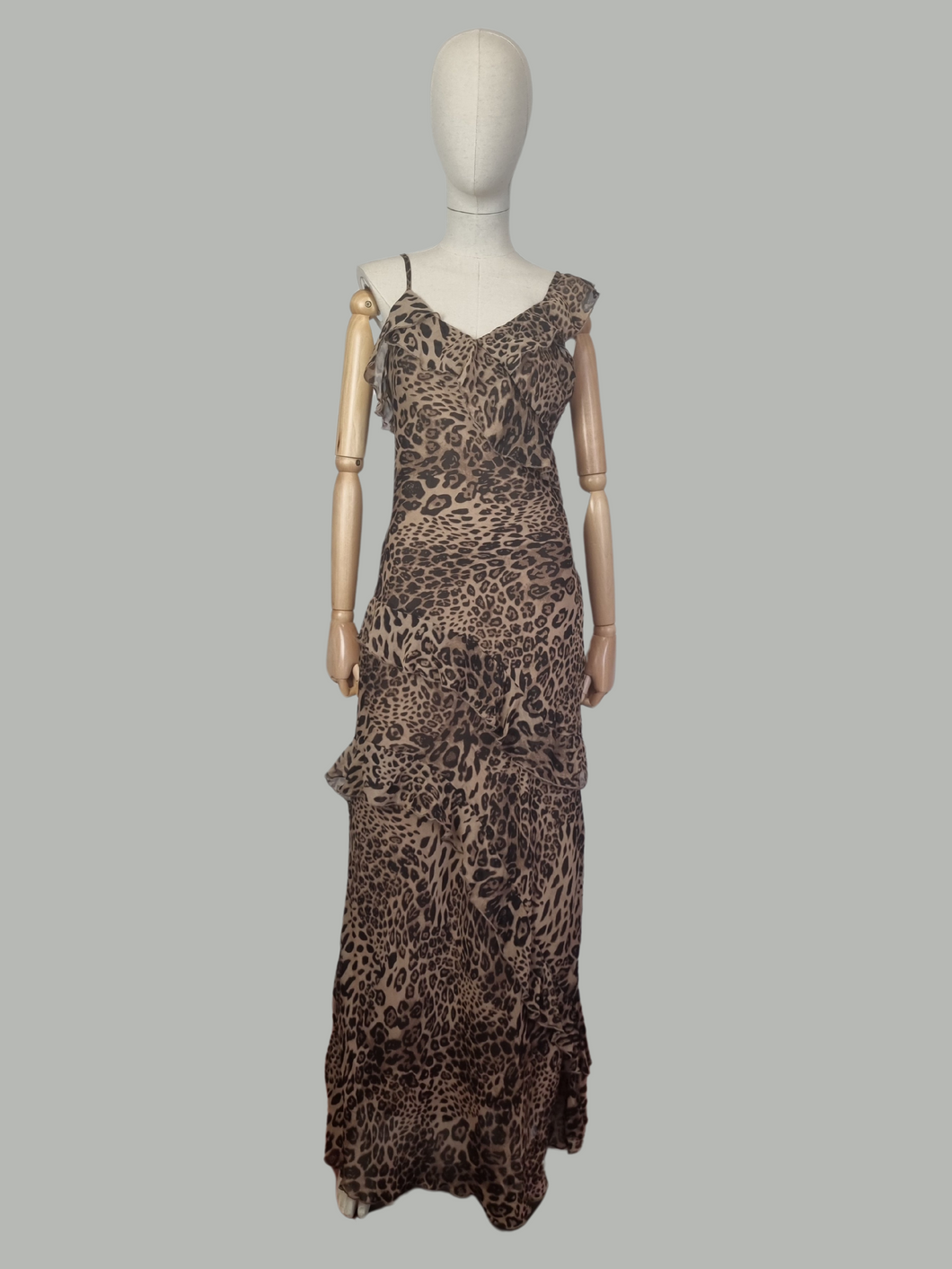 Vestido maxi olanes animal print