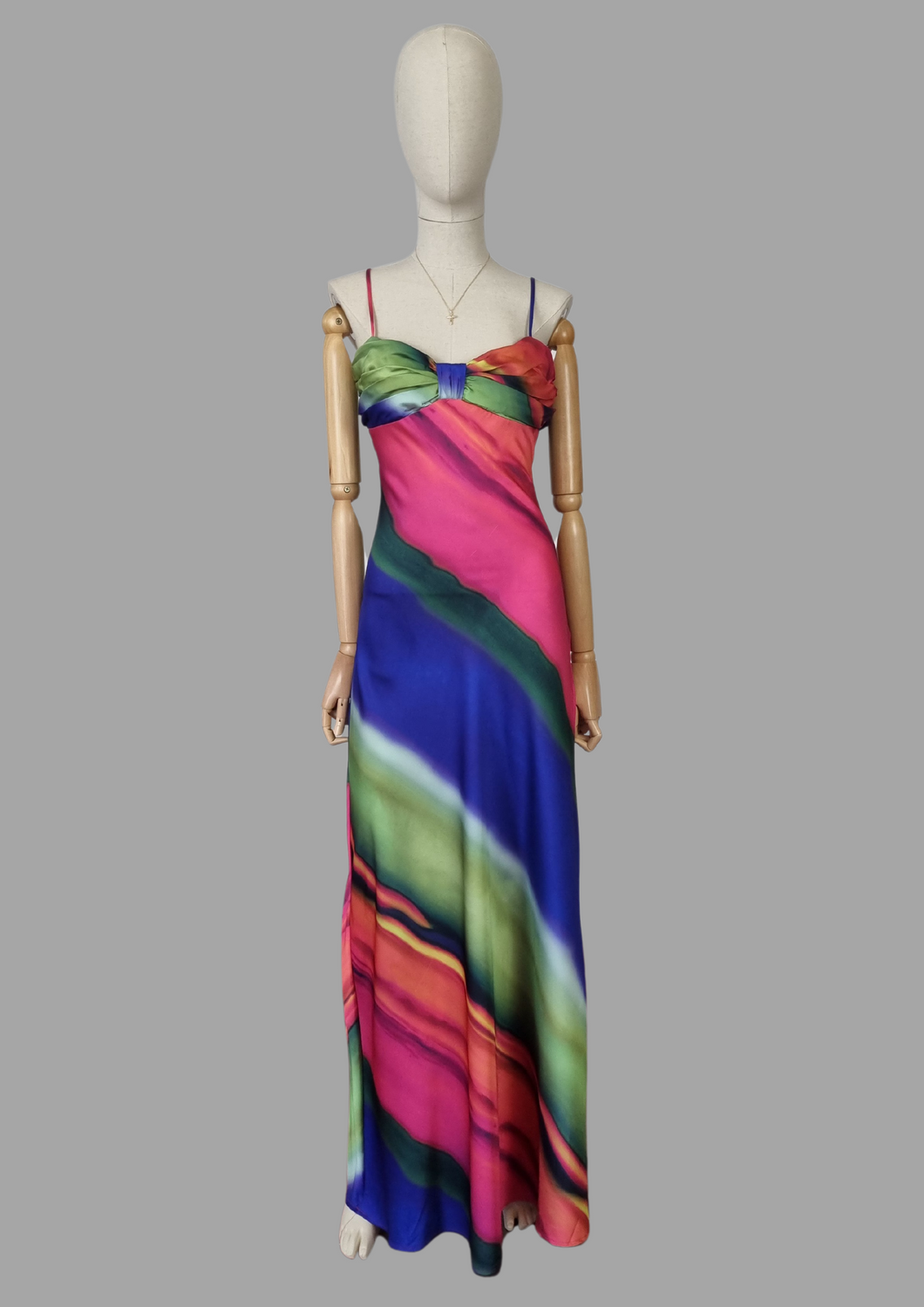 maxi vestido multi color tirantes