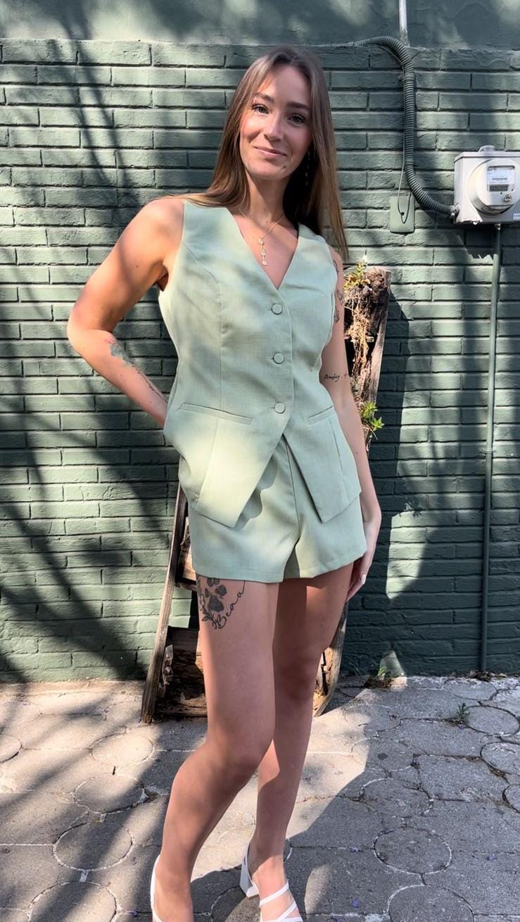 Jamila green romper