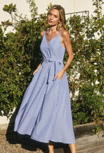 Load image into Gallery viewer, Blue Tripolli Midi Dress
