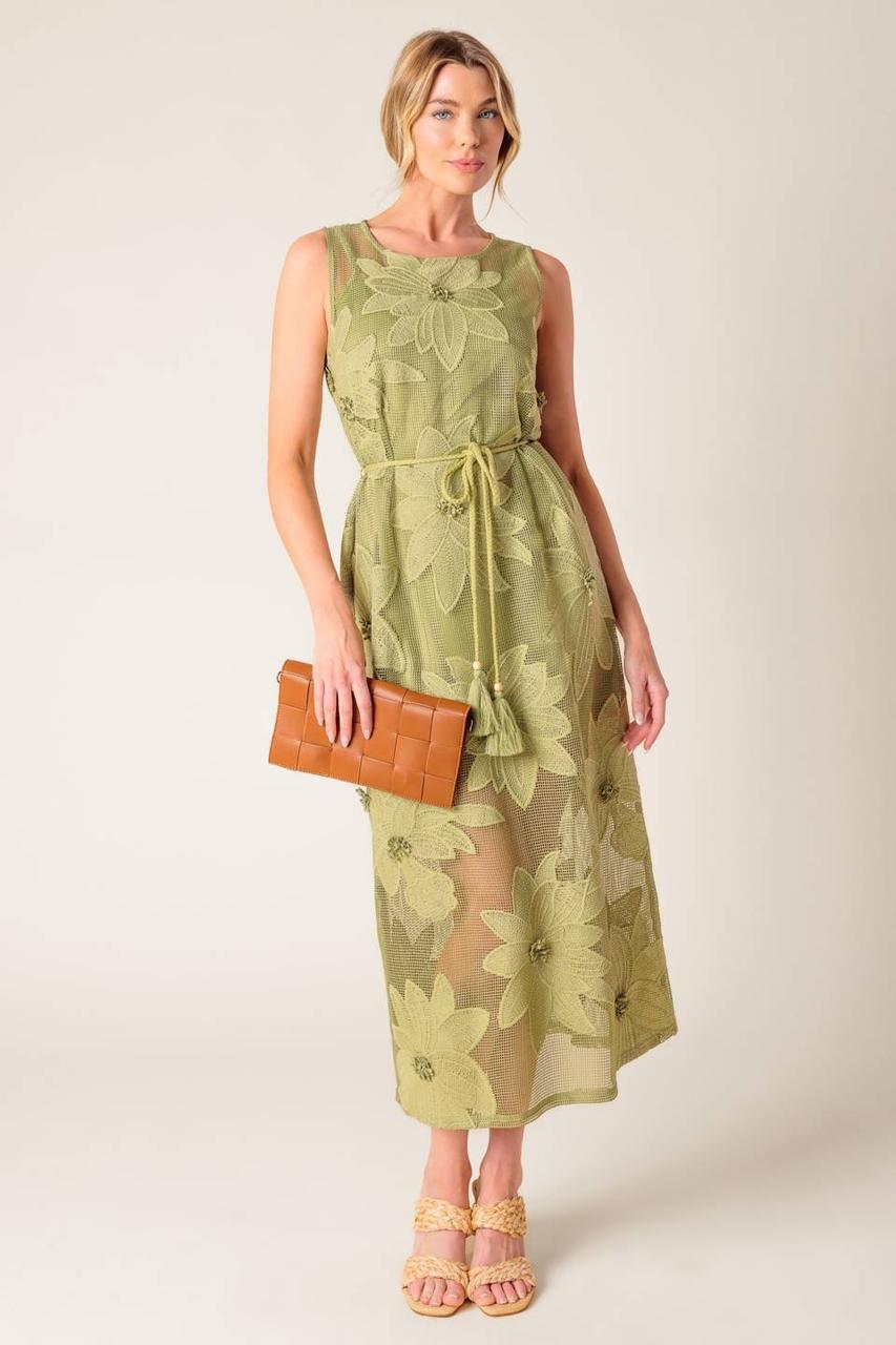 Embroidered Green Dress