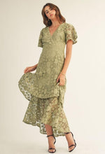 Load image into Gallery viewer, Green Crochet Dress
