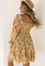 Cargar imagen en el visor de la galería, Vestido Boho Amarillo Mangas Largas
