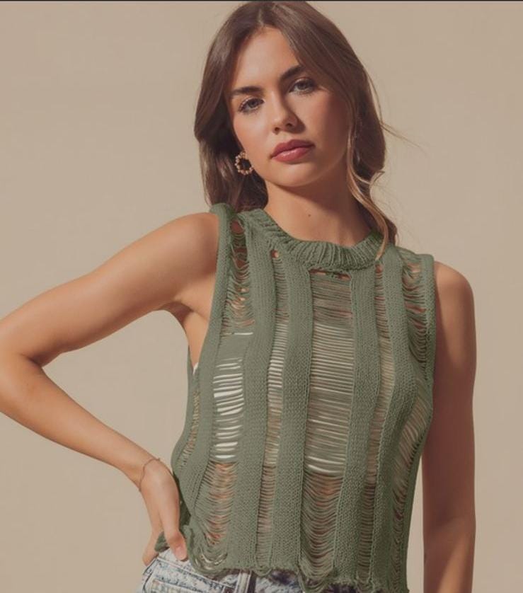 Boho Chic Top Olive