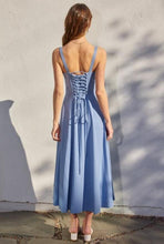 Load image into Gallery viewer, Blue Wrap Dress
