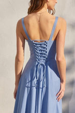 Load image into Gallery viewer, Blue Wrap Dress
