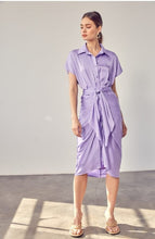 Load image into Gallery viewer, Vestido Drapeado Lavanda
