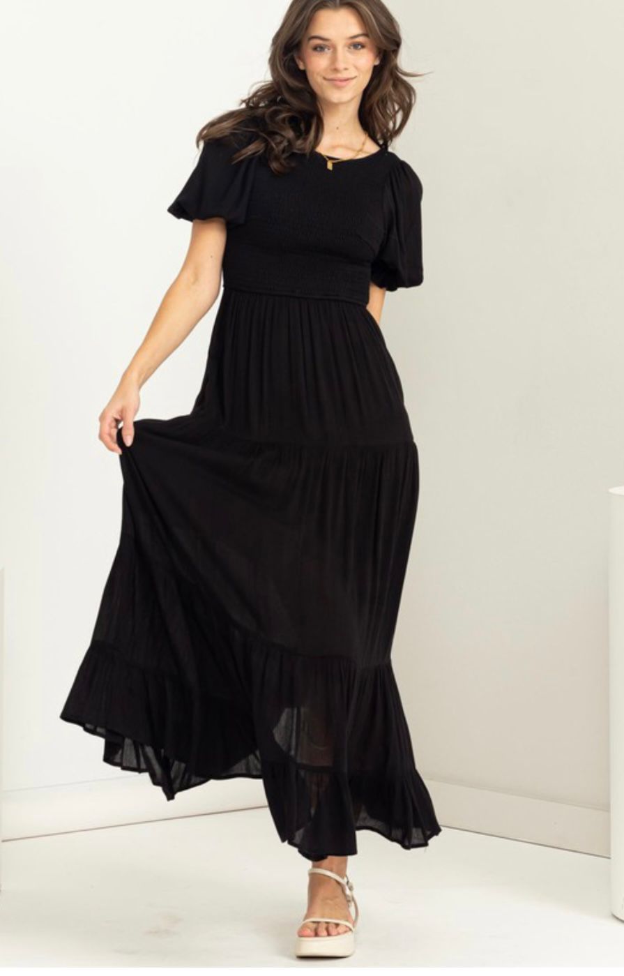 Maxi vestido online negro